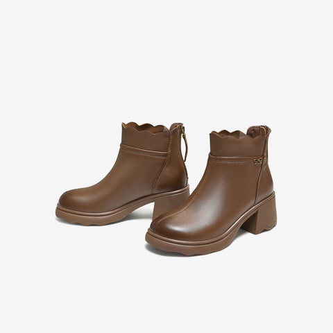 TATA/他她2025冬百搭通勤时装靴女休闲短靴新款CF201DD5