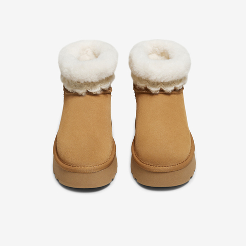 TATA/他她2025冬商场同款时尚百搭女休闲雪地靴新款CWW04DD5