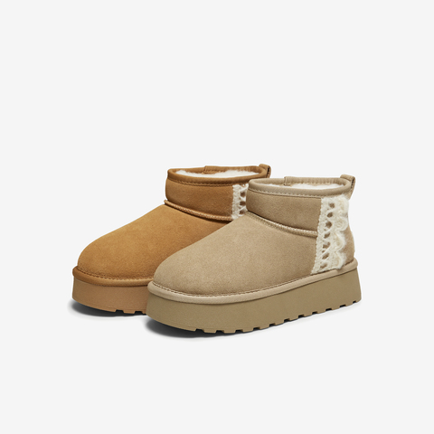 TATA/他她2025冬商场同款时尚百搭女休闲雪地靴新款CWW03DD5