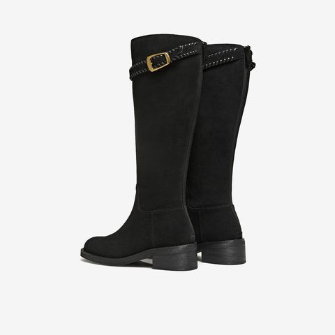 TATA/他她2025冬百搭时尚简约女骑士靴新款7J680DG5