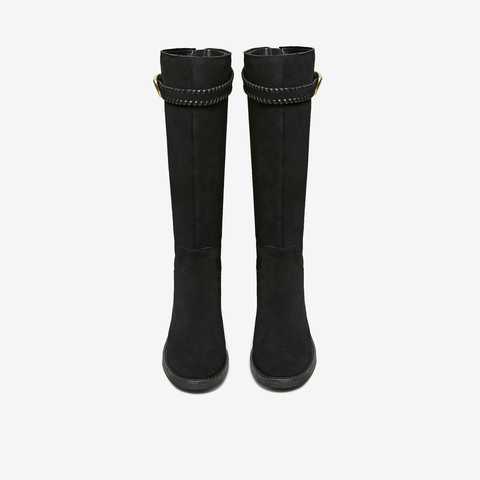 TATA/他她2025冬百搭时尚简约女骑士靴新款7J680DG5