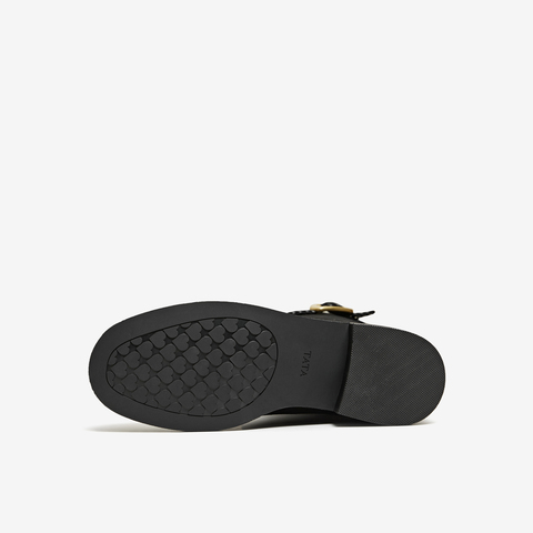 TATA/他她2025冬百搭时尚简约女骑士靴新款7J680DG5