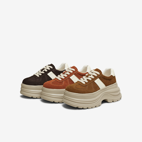 TATA/他她2025秋运动时尚休闲厚底女板鞋新款CKH01CM5