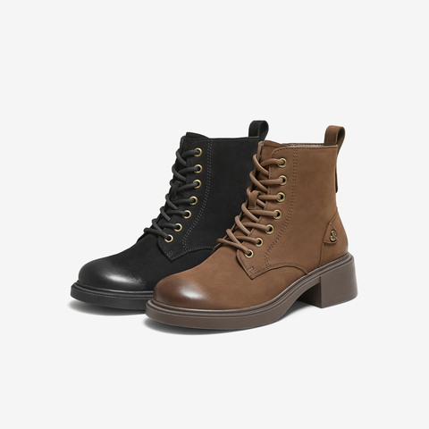 TATA/他她2025冬百搭女复古马丁靴时尚短靴新款WZQ03DD5