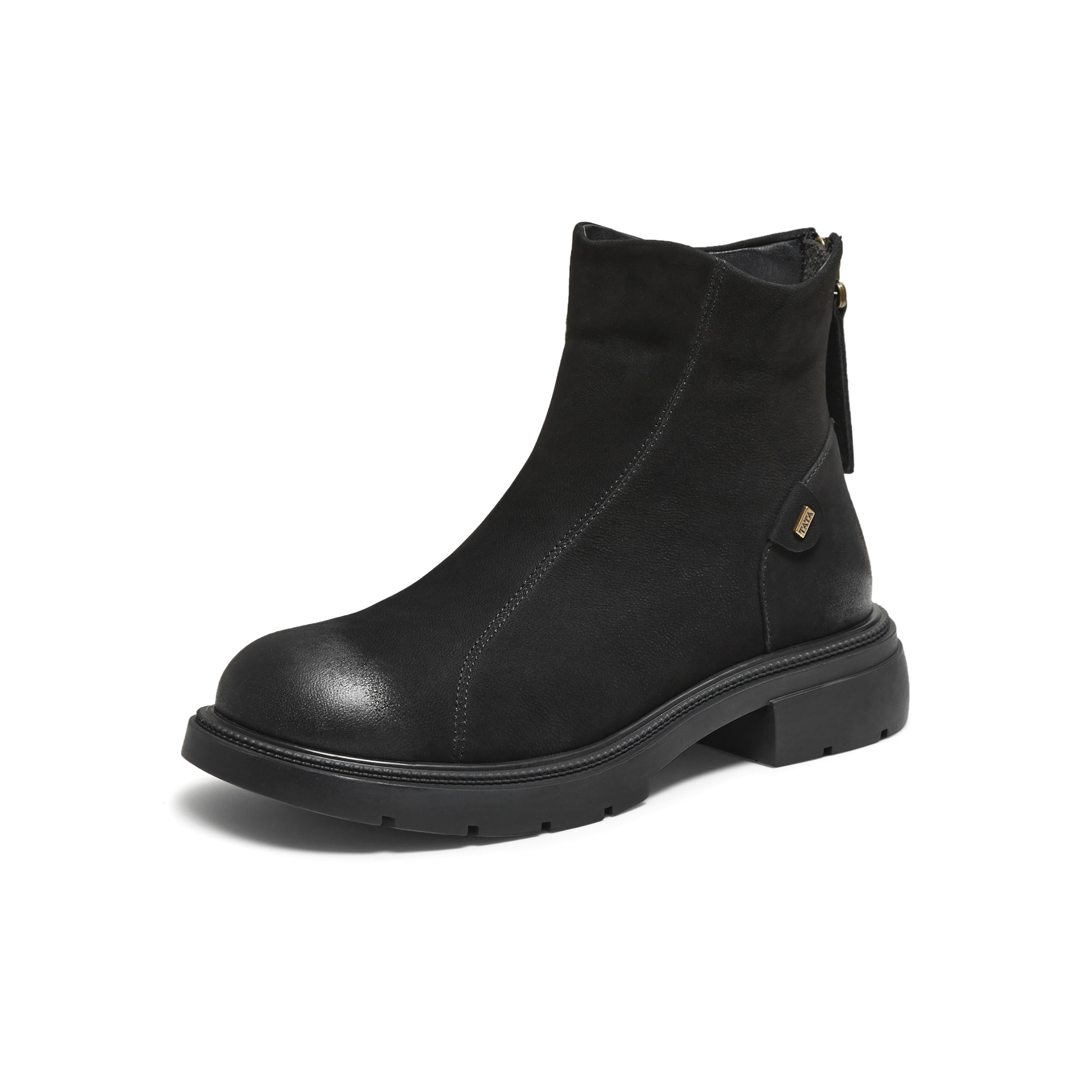 TATA/他她2025冬百搭女时装靴时尚短靴新款WXB05DD5