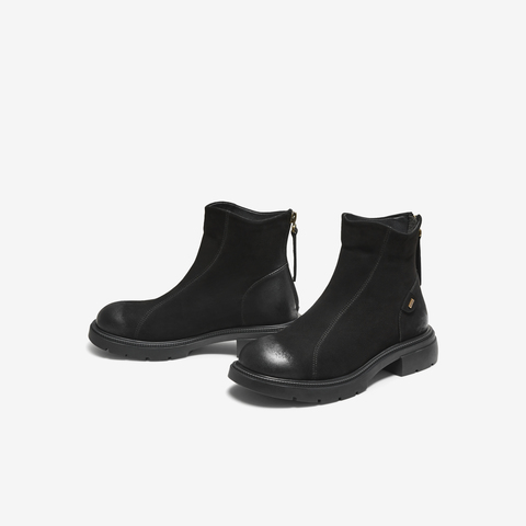 TATA/他她2025冬百搭女时装靴时尚短靴新款WXB05DD5