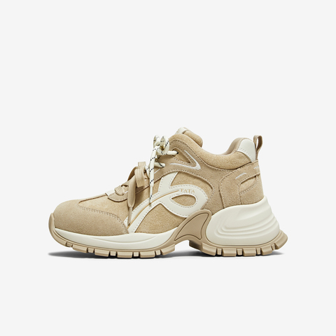 TATA/他她2025冬时尚休闲百搭女老爹鞋新款CJA01DM5