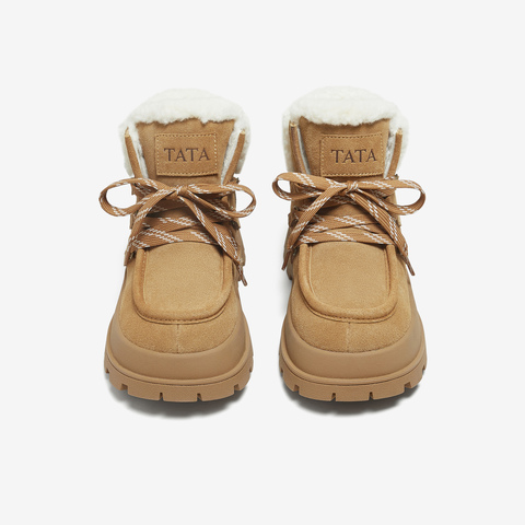 TATA/他她2025冬商场同款时尚百搭女休闲雪地靴新款JXJ01DD5