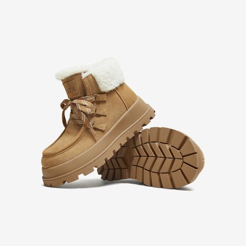 TATA/他她2025冬商场同款时尚百搭女休闲雪地靴新款JXJ01DD5