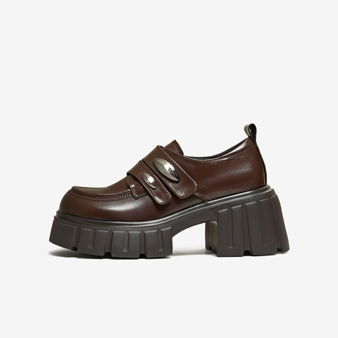 TATA/他她2026春商场同款时尚简约休闲圆头女乐福鞋新款CHY08AM6