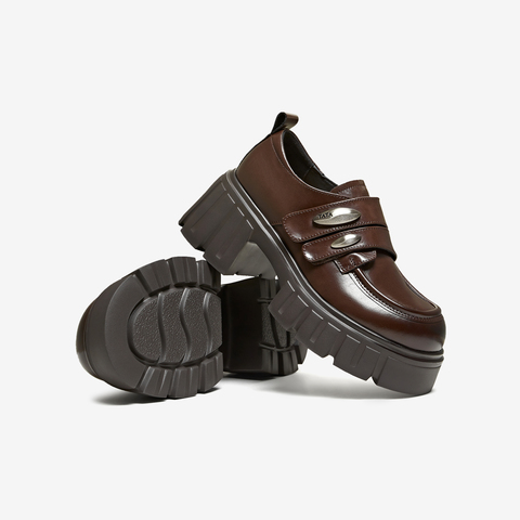 TATA/他她2026春商场同款时尚简约休闲圆头女乐福鞋新款CHY08AM6