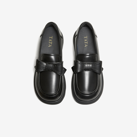 TATA/他她2026春商场同款时尚休闲百搭乐福鞋新款JZX01AA6