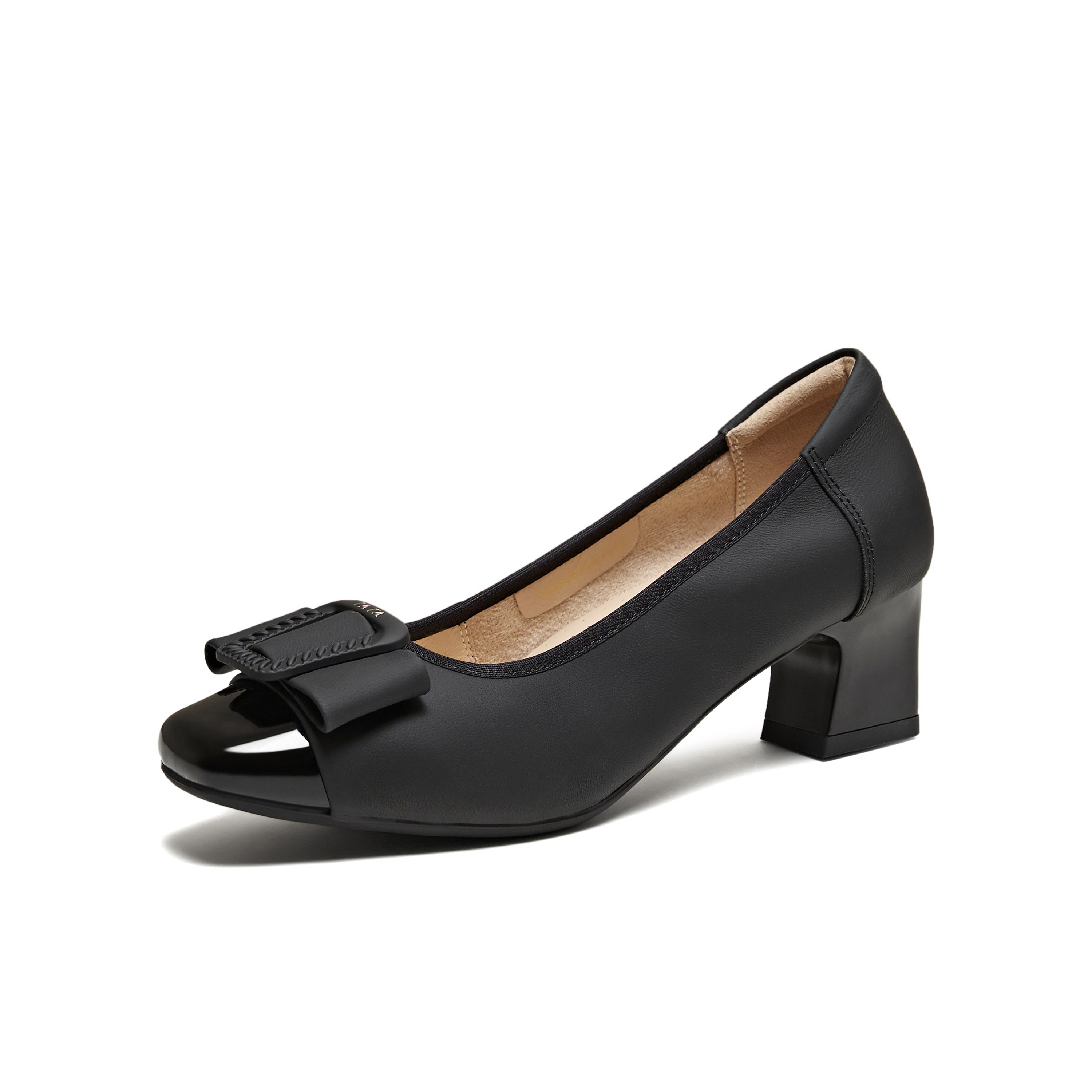 TATA/他她2026春商场同款时尚百搭简约女中高单鞋新款URH04AQ6