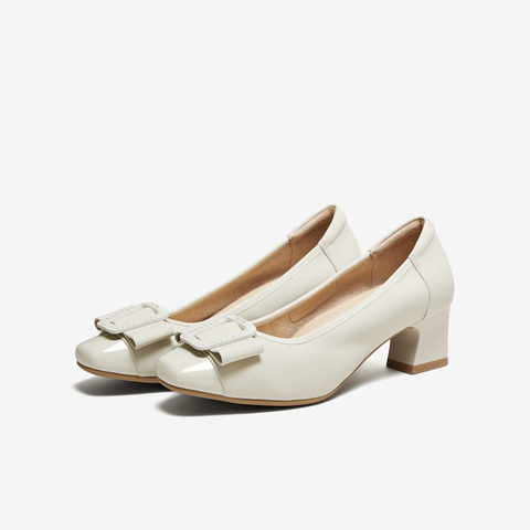 TATA/他她2026春商场同款时尚百搭简约圆头女中高单鞋新款URH04AQ6