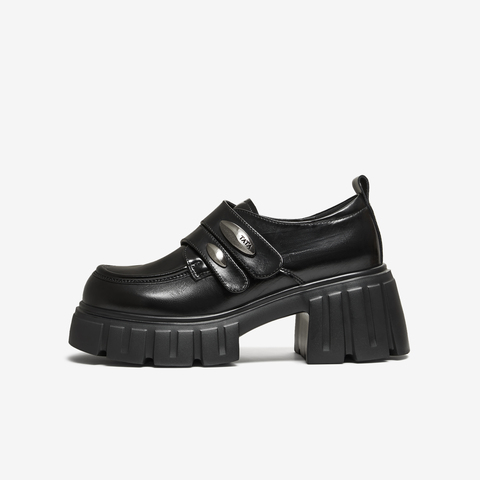 TATA/他她2026春商场同款时尚简约休闲圆头女乐福鞋新款CHY08AM6