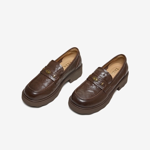 TATA/他她2026春商场同款时尚休闲百搭乐福鞋新款U2K01AA6