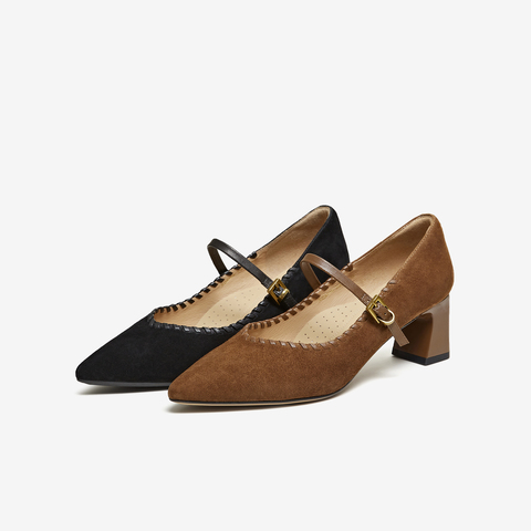 TATA/他她2026春商场同款浅口女休闲气质玛丽珍鞋新款XGM06AQ6