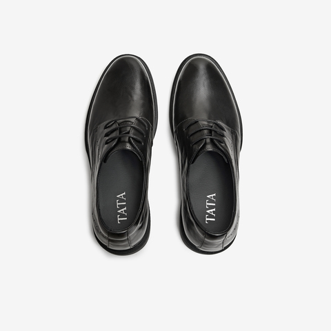 TATA/他她2026春商场同款纯色舒适百搭皮鞋男新款QHS01AM6