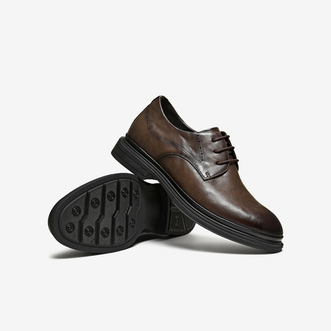 TATA/他她2026春商场同款纯色舒适百搭皮鞋男新款QHS01AM6