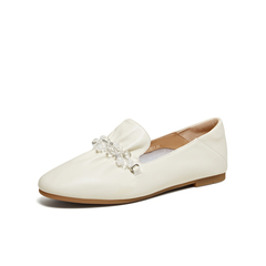 TATA/他她2026春商场同款百搭简约圆头女低平跟单鞋新款YZU03AA6