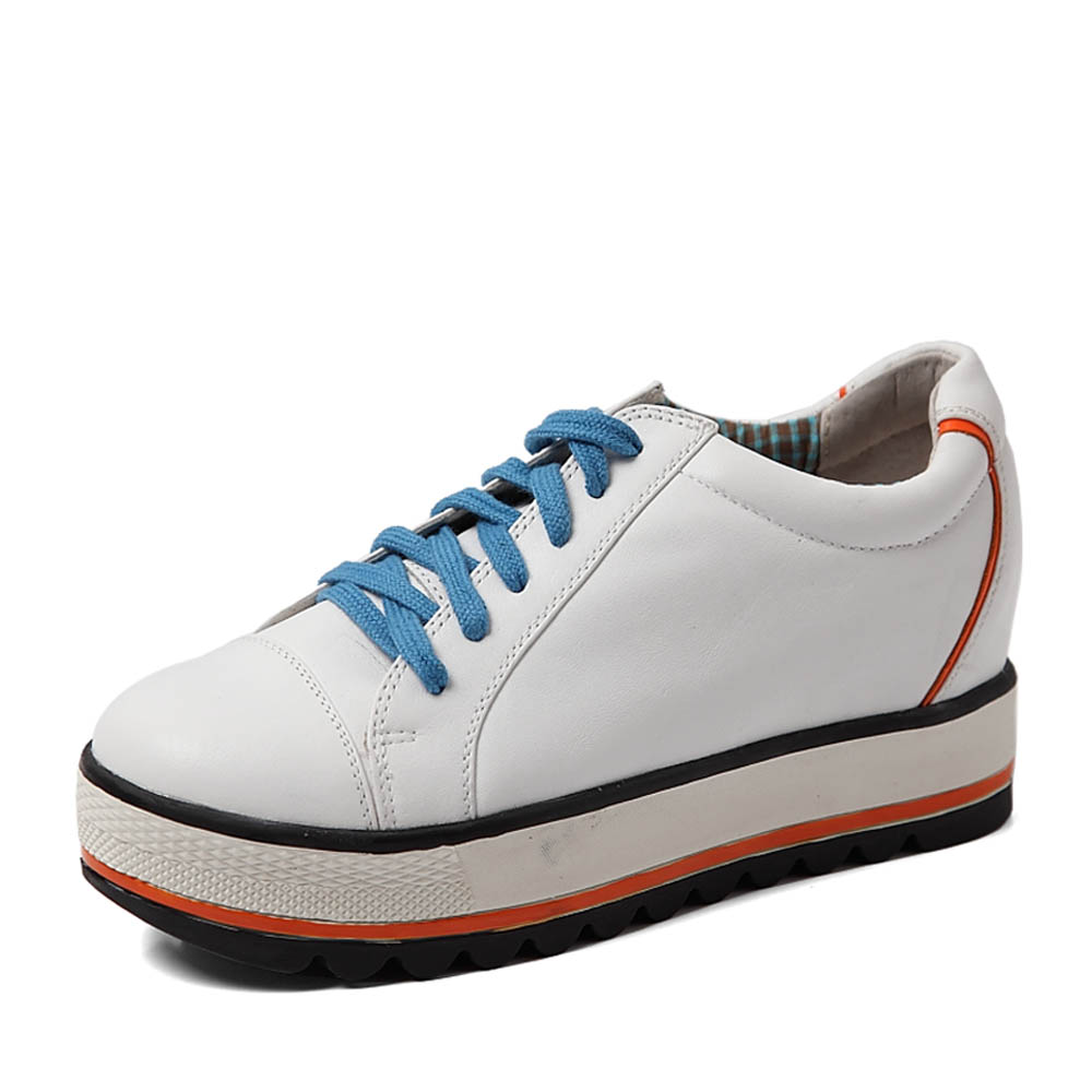 teenmix/天美意秋季白色软牛皮女皮鞋6pl22cm3