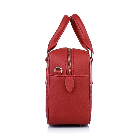 Teenmix/天美意春季红色十字纹人造革手袋11541AX6