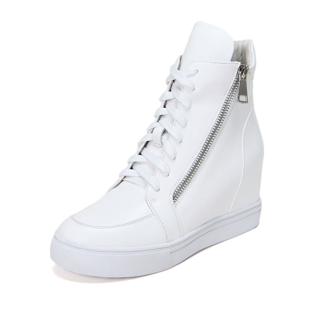 teenmix/天美意冬季白色牛皮女休闲靴289-1dd6