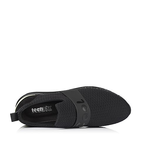 Teenmix/天美意春专柜同款黑色织物男休闲鞋2BU01AM7