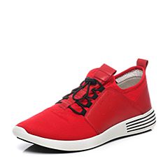 Teenmix/天美意夏季红色纺织品/牛皮男休闲鞋BIV05BM7