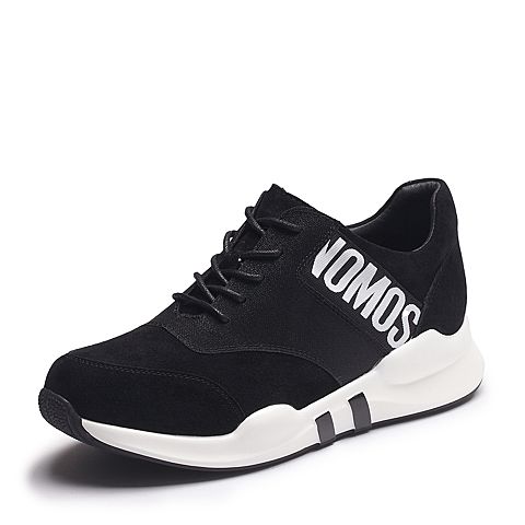 teenmix/天美意秋专柜同款黑/白色厚底运动风女休闲鞋ap671cm7