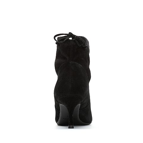 Teenmix/天美意冬专柜同款黑色羊绒皮知性OL女短靴AP961DD7