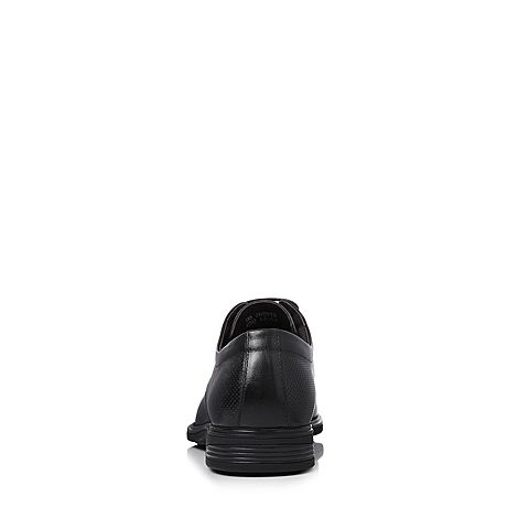 Teenmix/天美意夏专柜同款黑色牛皮英伦风德比鞋男单鞋2HZ01BM8
