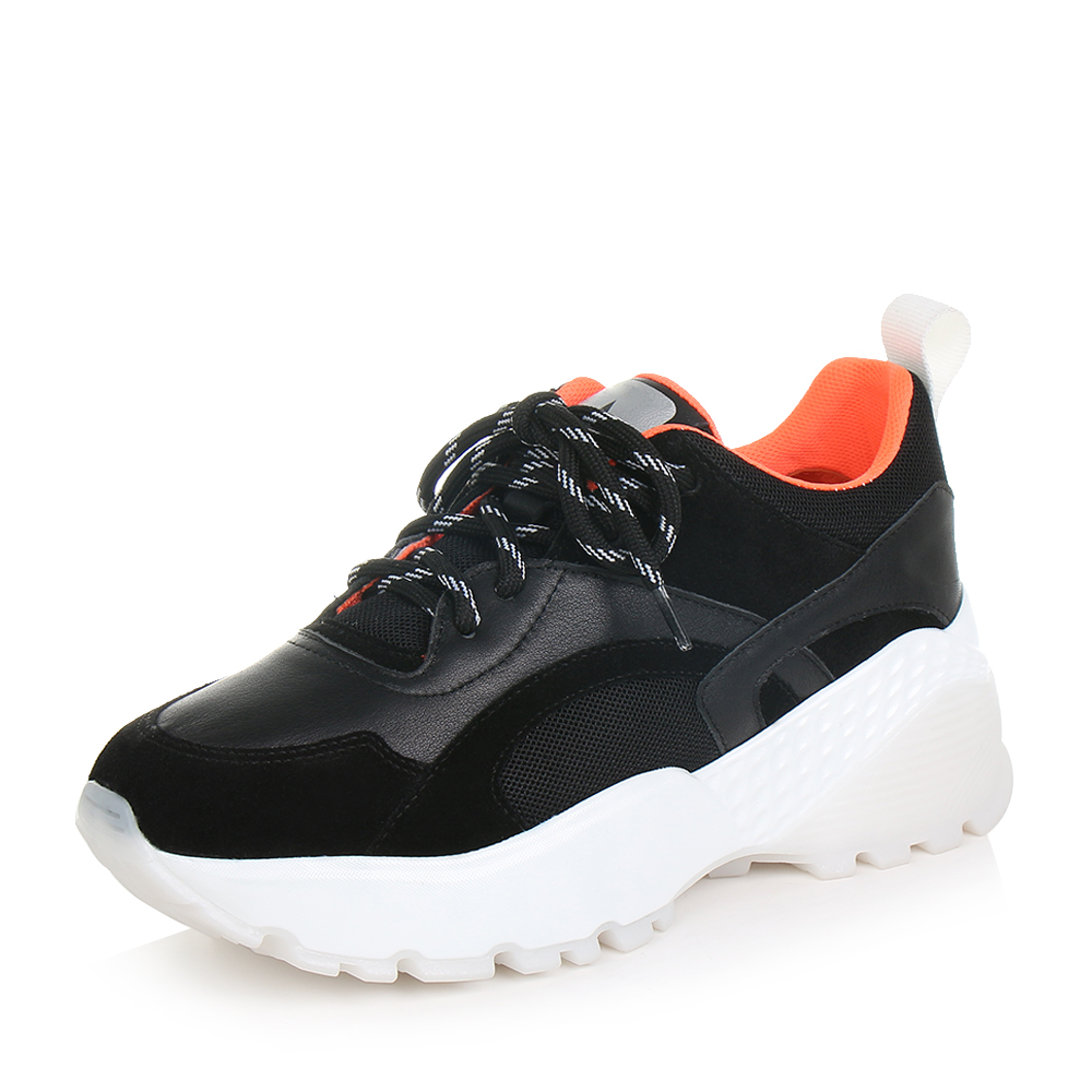 teenmix天美意春黑色厚底运动风街头风系带鞋女休闲鞋38010am8