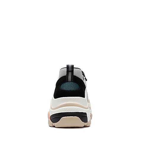 Teenmix/天美意春专柜同款米白/灰色厚底街头风女休闲鞋AR571AM8