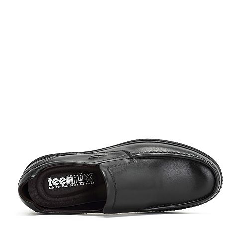 Teenmix/天美意冬商场同款黑色牛皮革男休闲鞋95524DM8