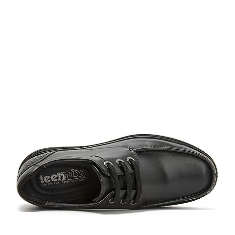 Teenmix/天美意冬商场同款黑色牛皮革休闲风厚底男单鞋95525DM8