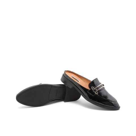 Teenmix/天美意夏新款商场同款黑色漆皮牛皮革女皮凉鞋6T534BH9