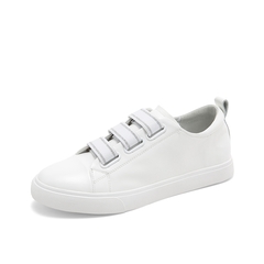 Teenmix/天美意2019春新款商场同款白色韩版学生牛皮革女休闲鞋AT571AM9