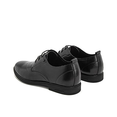 Teenmix/天美意夏新款商场同款黑色商务风男皮鞋2NI01BM9