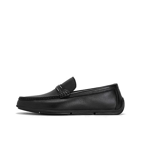 Teenmix/天美意夏新款商场同款黑色一脚蹬男商务休闲鞋2NN01BM9