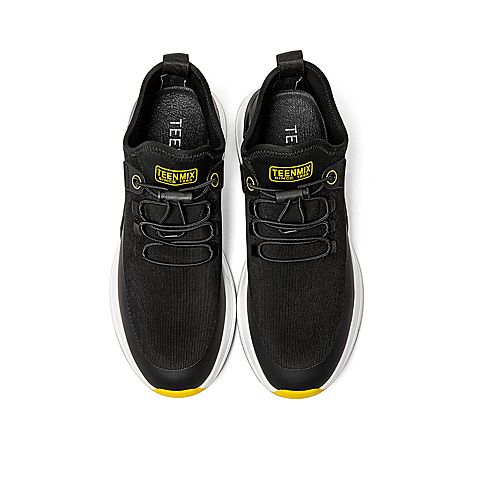 Teenmix/天美意秋新款商场同款黑色撞色绑带男运动休闲鞋2PK02CM9