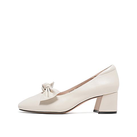 Teenmix/天美意2020春商场同款气质通勤玛丽珍粗跟牛皮革女皮鞋单鞋AV941AQ0