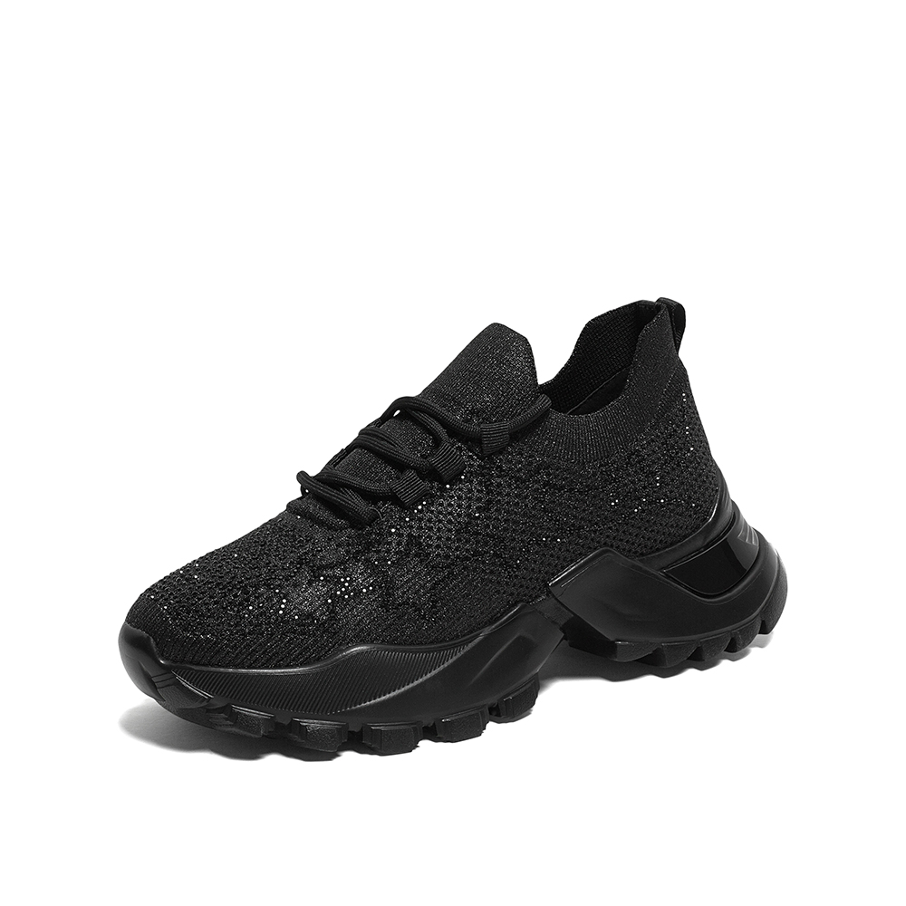 Teenmix/天美意2020春商场同款星星闪钻厚底纺织品女旅游鞋休闲鞋AV921AM0