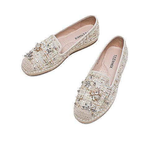 Teenmix/天美意2020春商场同款小香风渔夫鞋女休闲鞋单鞋AW141AQ0