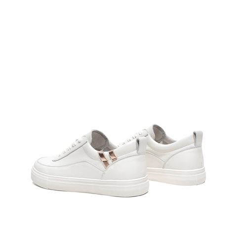 Teenmix/天美意2020春新款青春休闲系带小白鞋牛皮革女休闲鞋89270AM0