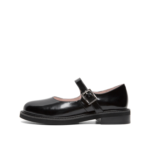 Teenmix/天美意2020春新款日系复古搭扣玛丽珍女皮鞋单鞋21030AQ0