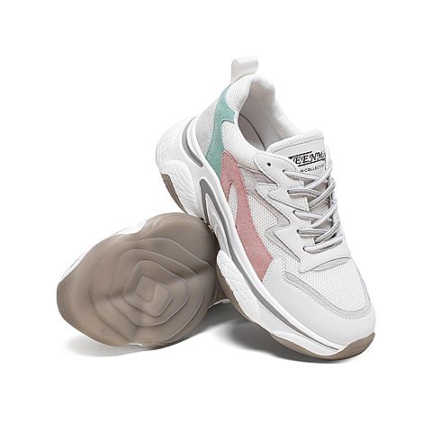 Teenmix/天美意2020春新款复古撞色厚底老爹鞋女旅游鞋休闲鞋A6663AM0