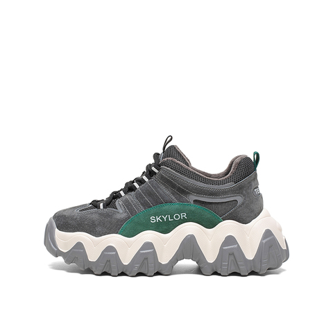 Teenmix/天美意2020春新款拼色波浪厚底老爹鞋女运动休闲鞋A2087AM0