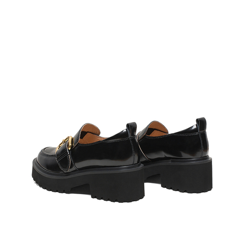 Teenmix/天美意2020春新款复古英伦风皮带扣厚底牛皮革女皮鞋休闲鞋A9802AM0