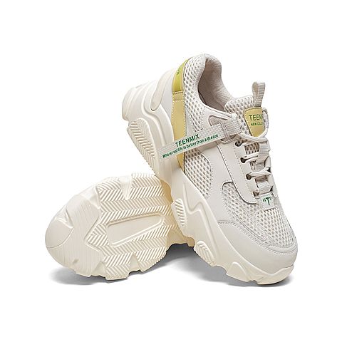 Teenmix/天美意2020春新款酷帅个性织带老爹鞋女休闲鞋A9883AM0